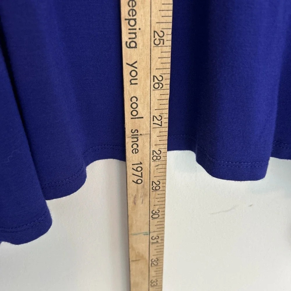 Coldwater‎ Creek Women's M Royal Blue Long Sleeve Waterfall Drape Cardigan Light